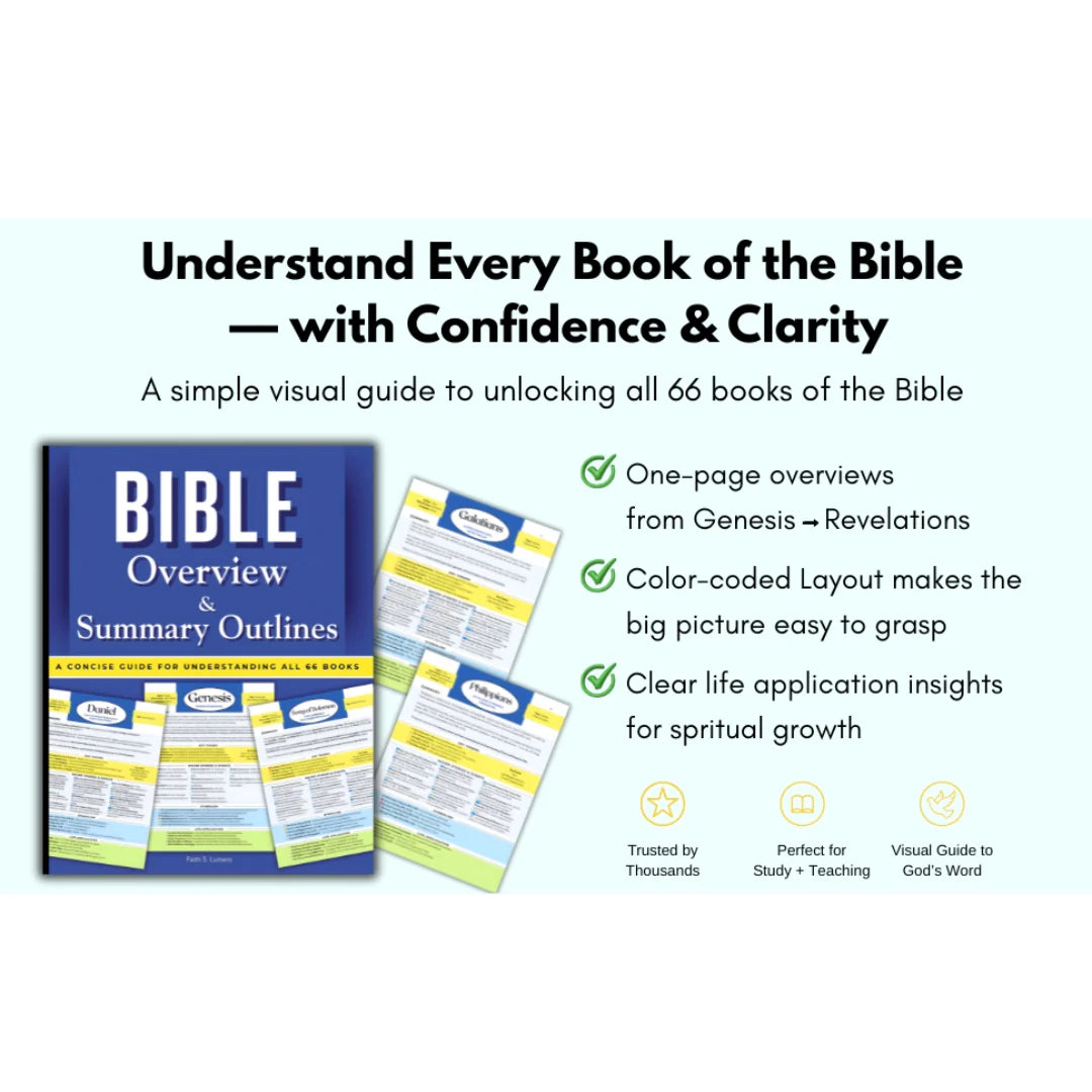 Bible Overview & Summary Outlines full spread